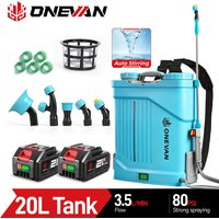 Pulvérisateur électrique haute pression ONEVAN 20L, pulvérisateur à dos, batterie, outils d'irrigation agricole et de jardinage pour batterie Makita 18V