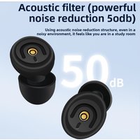 Atmungsaktive Ohrstöpsel mit Geräuschfilter: 50 dB schalldicht zum Schlafen/Lesen – störungsfrei, leise, tragbar und langlebig