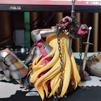 In Stock Armored Knight Girl Figure With Sword & Chain PVC Model PC Case Decoration Gift