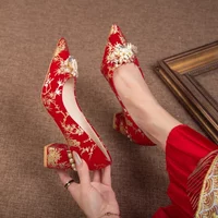Women Fashion Classic High Quality Stylish Comfort Red Wedding High Heel Shoes Lady Cool Stiletto Heels Zapatos Dama