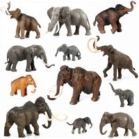Jungle Animals Figures Mammoth Figurine Elephant Toy Action Figure Animal Figurines Plastic Animals Toy for Children Kids Gifts