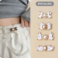 2pcRemovable Waist Tightening Buckle Invisible Snap Button Brooch Jewelry Jeans Pant Clothing Waist Buckle Waistband Adjust Tool