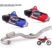 AliExpress NONE For Honda CRF150 CRF230 CRF250 Dirt Bike Exhaust Accessorie 45mm Off-road Motorcycle Exhaust Muffler Escape with Front Link Tube