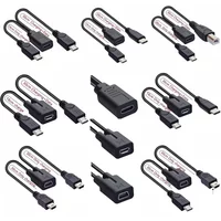 Type-C Mini Micro USB Splitter Y 1 Female To 2 Male Data Charge Cable Extension Cord for Phone Sync Data USB C Mini Usb Cable