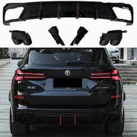For BMW X5 G05 2019-2025 Car Rear Bumper Diffuser Lip Body Kit Exhaust Guard Splitter Spoiler