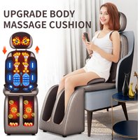 Upgrade Electric Full Body Massage Chair Neck Back Waist Leg Infrared Heating Vibration Kneading Shiatsu Cushion Seat Relaxation