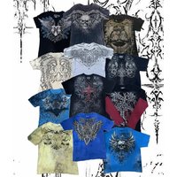 Xzavire Retro Short Sleeves Y2K Oversized Comfort Fit Washed Graphic T-shirt