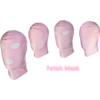 Unisex Full Face Standard Seamless M/L Light Pink Hoods for Cosplay Party Hat Tactical Face Mask Games Elasticity Balaclava Cap