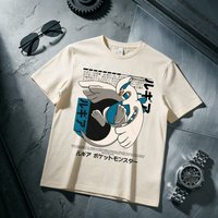 2026 Summer Y2k Pokemon Lugia Graphic T-shirt Man Women Oversized Casual Short Sleeve Tee Top Parent-child Clothing Streetwear