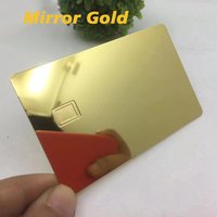 Metal Credit Card DIY Laser Etching Stainless Steel 4442 Small Chip Credit Card with Magnetic Strip Top Bussiness Card