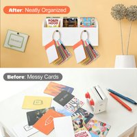 10Pcs Reusable Plastic Card Holders for Yoto Cards with 1 Ring Loops, Portable Card Holder for Yoto Mini Player Audio Cards
