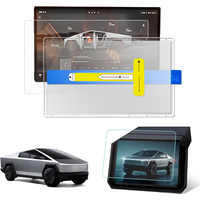 2Pcs Suitable For Tesla Cybertruck Car Infotainment Screen Protector 9H Tempered Glass 18.5inch