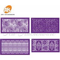 Flower and Garden Mesh Stencil For Wedding Cake Border Stencils Fondant Lace Mould Cake Decorating Tool Cake Mold