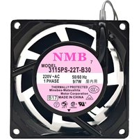 Original For NMB 3115PS-22T-B30 AC 220V 9/7W 8038 Dual Ball Bearing Cabinet Cooling Fan, 80x80x38mm Industrial Axial Fan