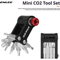AliExpress enlee ENLEE Mountain Bike Road Bike Portable Mini Repair Tool Outdoor Multi-functional Tool Set CO2 Gas Bottle Nozzle