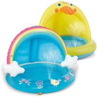 Yellow Duck Rainbow Unicorn Whale Spray Pool Inflatable Sunshade Swimming Pool Spray Big Unicorn Children's Pool Baby