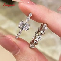 Smyoue 1CT Oval Cut All Moissanite Wedding Ring Set for Women Birthday Gift Wedding Promise Lab Diamond Band 925 Silver Jewelry
