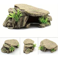 1PC Aquarium Turtle Tank Decoration Terrace Artificial Shelter Decor Ornament Reptile Resting for Fish Terrapins Frogs Turtles