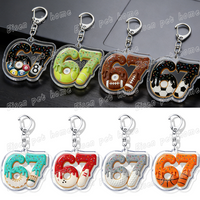 Funyy 67 Six Seven Keychain Accessories Bag 6 7 Meme Basketball Baseball Billiards 8 Keyrings Key Jewelry Gifts for BoyFriends
