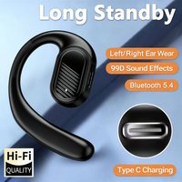 Wireless Bluetooth Earphones Air Conduction OWS Headphone HiFi Ear-Hook Music Sports Noise Cancel Headset for Smart Phones