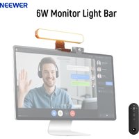 NEEWER Basics 6W Monitor Light Bar with Stand/Remote/Touch Control, Bi Color Dimmable LED Desk Lamp for Video Conference