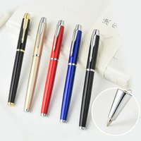 1PC Office School Ball Point Pen Metal Pen Luxury Metal Gel Pens Gift 0.5mm Blue Black Rollerball Pen School Supplies Stationery