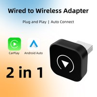 2026 Mini 2-in-1 CarPlay & Android Auto Adapter Wireless USB Plug & Play 5GHz WiFi Wireless Converter for 99% Factory Wired Cars