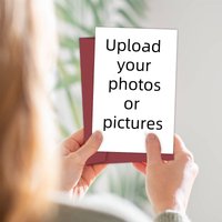 1pc Custom Personalized Photo Image Greeting Card Make Memories For Wedding Birthday Anniversary Party Invitation Thank You Note