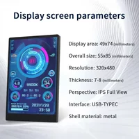 Mini Computer Secondary Screen 3.5 Inch IPS USB C Secondary Screen forComputer CPU GPU RAM HDD Monitor LCD Display Freely AIDA64