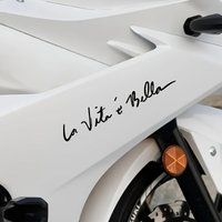 AliExpress NONE 1PC La Vita è Bella Handwritten Waterproof Vinyl Stickers Black Script Decals for Motorcycle Car Helmet Bike Decor