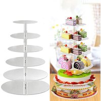3/4/5/6 Tier Acrylic Cake Stand Transparent Cake Display Shelf Removable Cupcake Holder Wedding Birthday Party Decoration Stands
