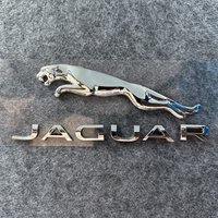 Keyring 3D Metal Car Front Hood Emblem Rear Trunk Badge Sticker Rear Trunk Decoration for Jaguar XE XF XJ F-Pace F-Type X-Type