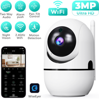 XVIM 3MP HD WiFi Indoor IP Security Camera Pan - Tilt Control Two Way Audio Motion Detection Night Vision Alarm Push Camera