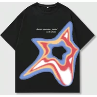 ROMWE MEN Street Life Men's Printed Short Sleeved T-shirt Men's and Women's Daily Casual Sports Top Short Sleeved