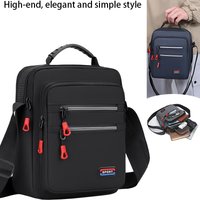 Durable Men's Crossbody Bag, Multi-Compartment Sport Shoulder Bag, Lightweight Daily Sling Bag with Top Handle