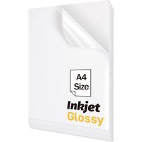 10/20Pcs A4 Glossy Vinyl Stickers Self-Adhesive Waterproof White Inkjet Compatible Printable Label Paper for Home & Office