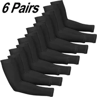 6 Pairs Unisex Arm Sleeves – Cooling Compression with UV Sun Protection, Breathable for Sports & Outdoor Use