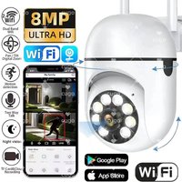 8MP Wireless Security Surveillance Wifi IP Camera AI Human Tracking 2-Way Audio CCTV Camera 4X Zoom Cam Color Night Vision
