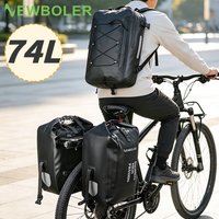 NEWBOLER Bicycle Bag 3 in 1 Bike Bag 74L Large Capacity Waterproof Cycling Bag Bike Rear Seat Rack Bag Bicycle Luggage Bag