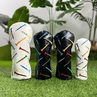 Premium Faux Leather Golf Club Head Covers - Durable Protection for Driver & Fairway Woods, Available in 1pc or 4pcs Set