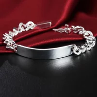 Hot 925 sterling silver 10MM chain Bracelets for men Wedding party Wild classic Christmas Gift fashion Jewelry