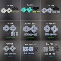 1set Silicone Rubber Conductive Button AB D-Pad For PS2 PS3 PS4 JDS-001/010/030/040/050 PS5 V1 V2 V3 BDM-030 PSP1000 Controller
