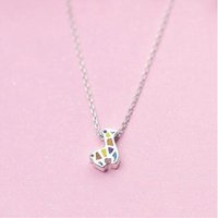 New Beautiful Colorful Temperament Fashion 925 Sterling Silver Jewelry Exquisite Giraffe Clavicle Chain Pendant Necklaces XL121