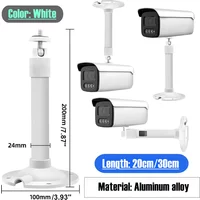 White/Black/Silver Mini Projector Wall Mount Stand Ceiling Bracket CCTV Camera Holder 6mm Thread for Projector Security Camera