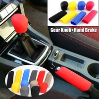 Car Silicone Gel Gear Knob Cover Head Shift Glove Gear Shift Collars Handbrake Sleeve Car Hand Brake Covers Skin Universal