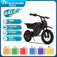 Motocykl elektryczny dla dzieci EVERCROSS TECH EV05M, 150W, prędkości 8/16 km/h, zasięg do 10 km, 12-calowy motocykl crossowy dla dzieci