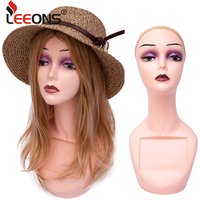 Mannequin Head Model Head Manikin Head With Long Neck Display Pvc Doll Head For Wigs Hats Glasses Scarves Jewelry Makeup