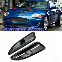 Universal Car Hood Scoop Bonnet Vent Air Flow Intake Cover Sticker Decal For Jaguar Exterior Car Styling Glossy Black