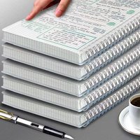 A5 Spiral Notepad Grids School Useful 80 Sheets Diary Draft Drawing Notebooks Stationery Notebook Office Supplies