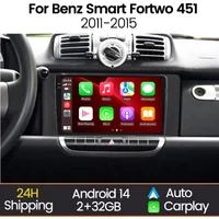 Support Carplay système Android lecteur multimédia de voiture pour Mercedes Benz Smart Fortwo 451 2011 2012 2013 2014 2015 Radio GPS Audio